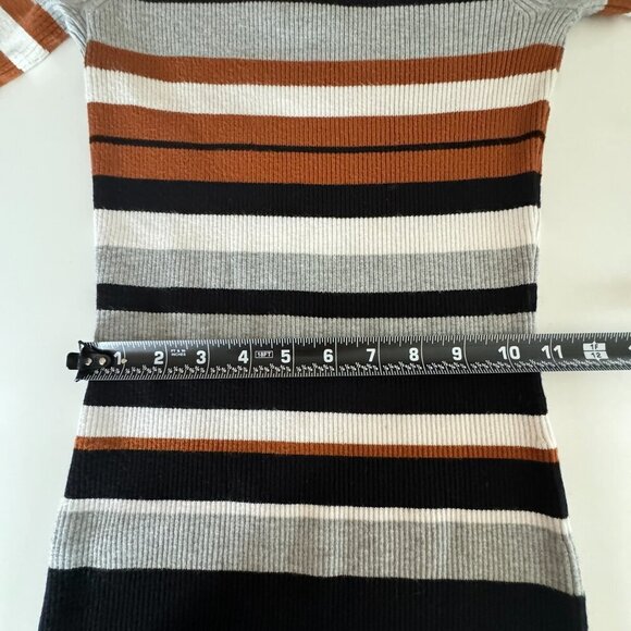 Karen Millen || Women's Boat Neck Sweater Dress Striped Midi Dress Medium - Picture 11 of 14